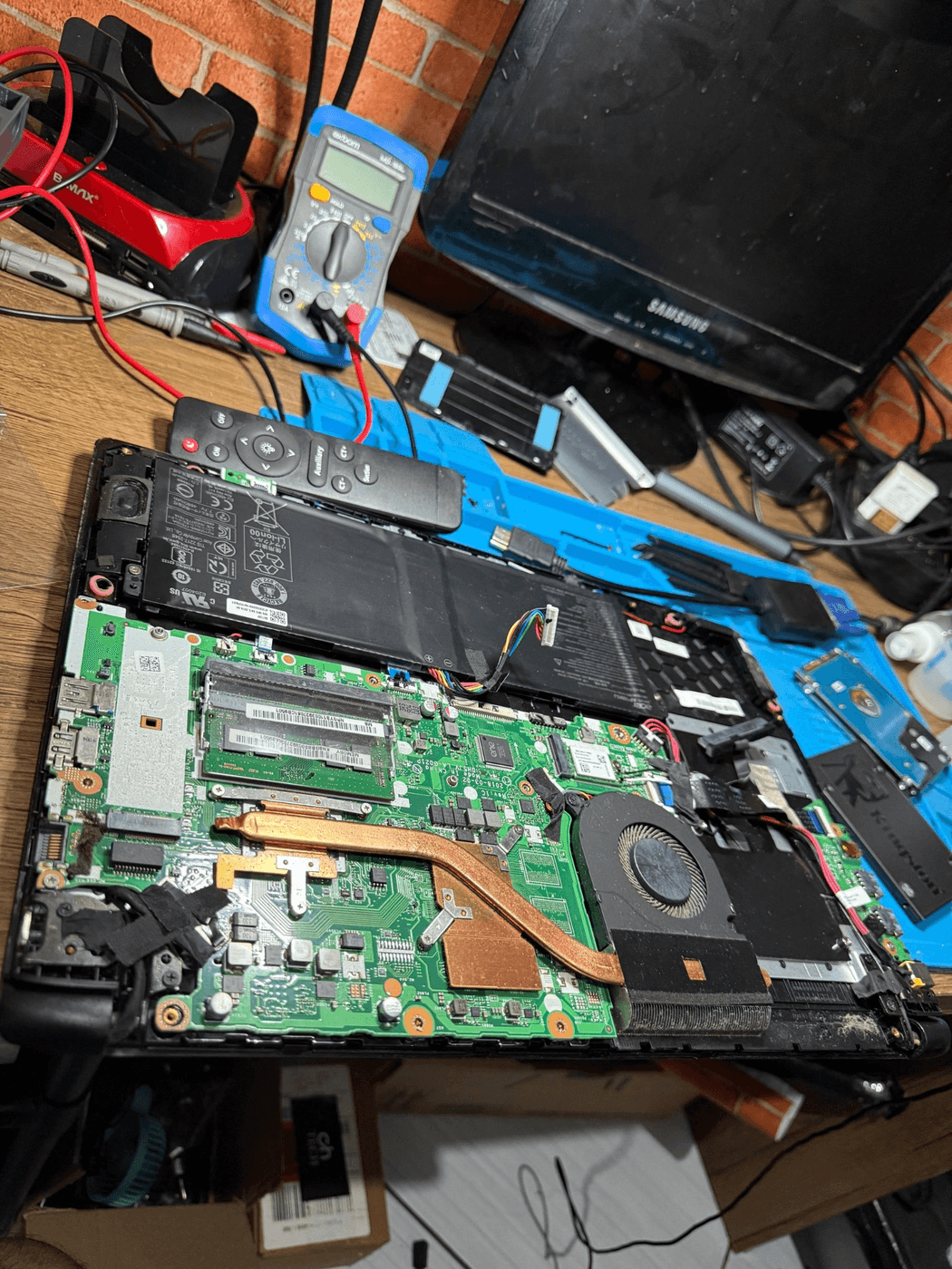 Avaliação de placa de notebook